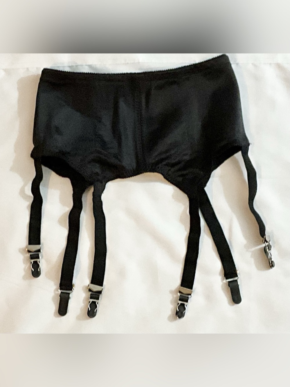 Rago of NY: High-Waist Pull-On Shaping Garter Belt 6, Black, M(28) NWOT